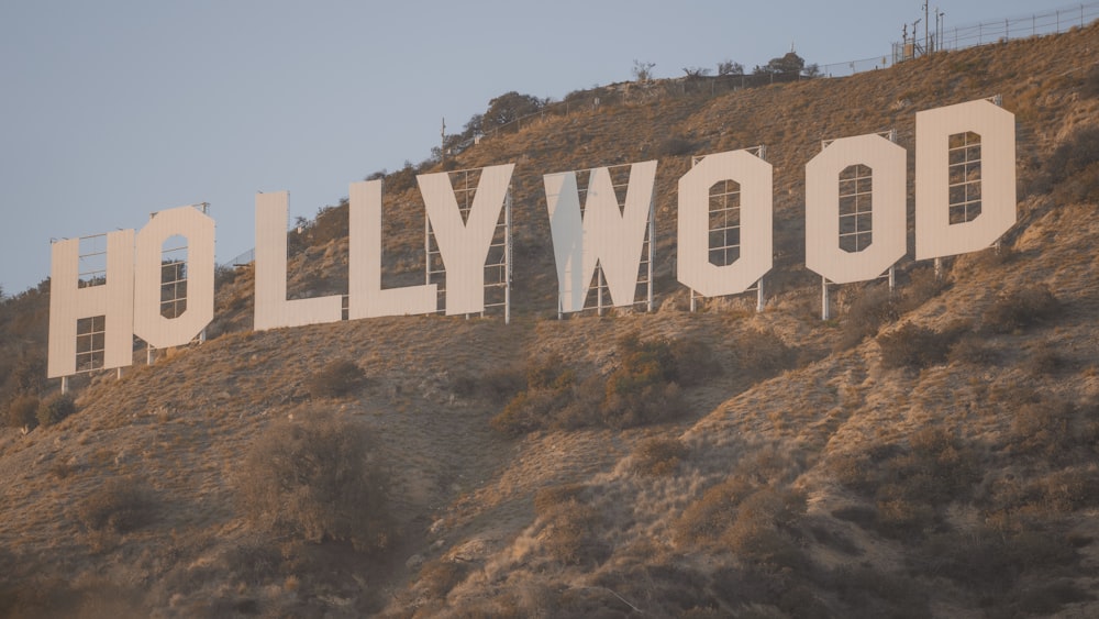 the hollywood sign on the side of a hill