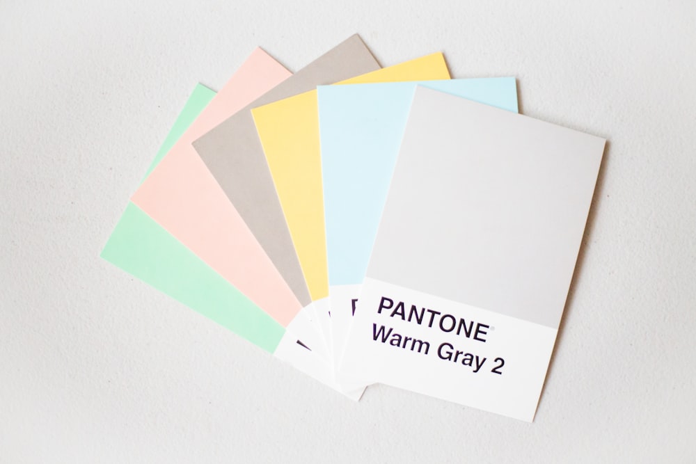 pantone warm gray swatches on a white background