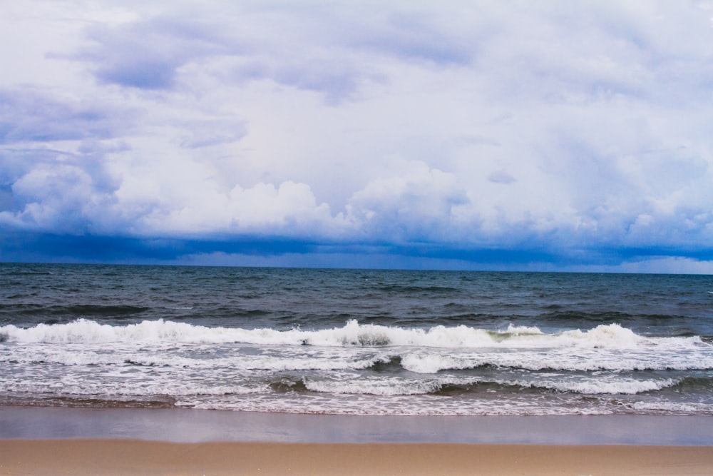 a view of the ocean from the beach