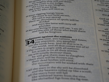 A close-up view of a page from a book, displaying text in a column format. The text is printed in black on a white page, with numbers and sections bolded for emphasis.