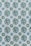A pattern of ceramic tiles consists of circular designs with crisscrossing green lines against a cream background. Each circle encloses a small architectural shape resembling a building, and the circles are framed by star-like shapes with alternating blue and green petals.