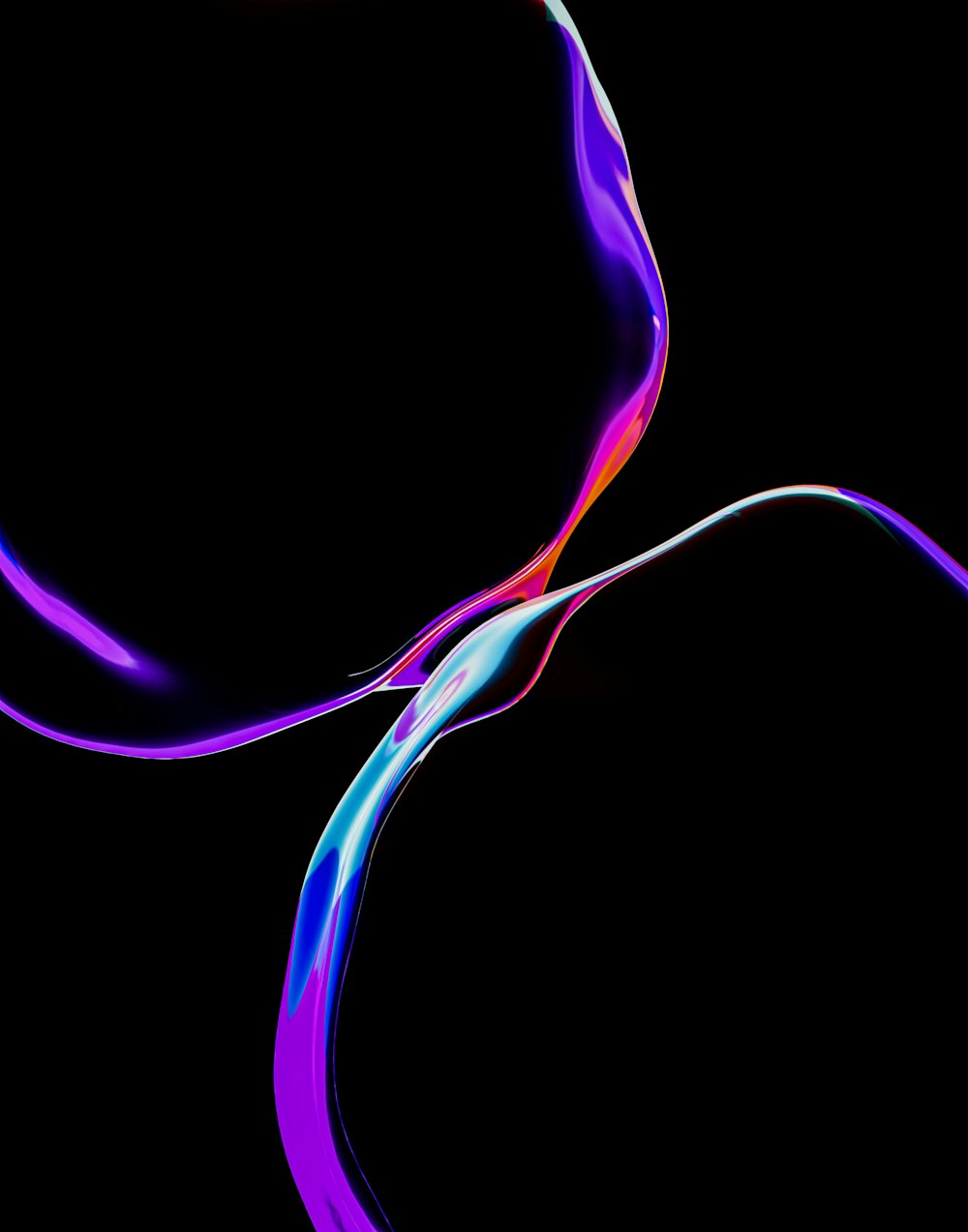 a black background with a purple and blue swirl