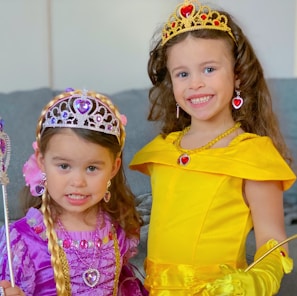 A candid moment of kids meeting their favorite Disney princess, faces full of joy and wonder