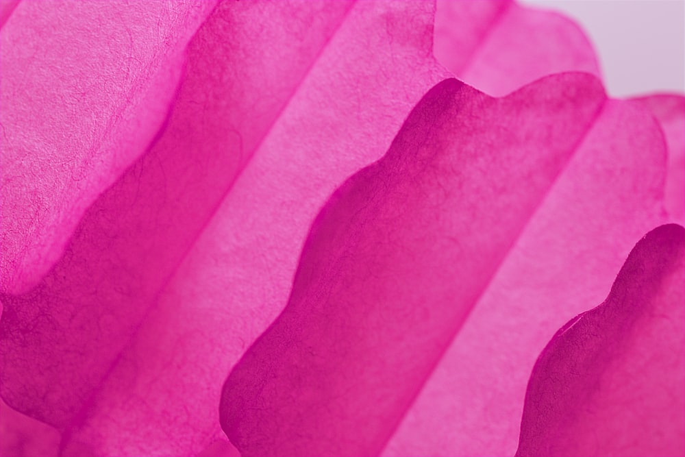 a close up of a pink tissue paper