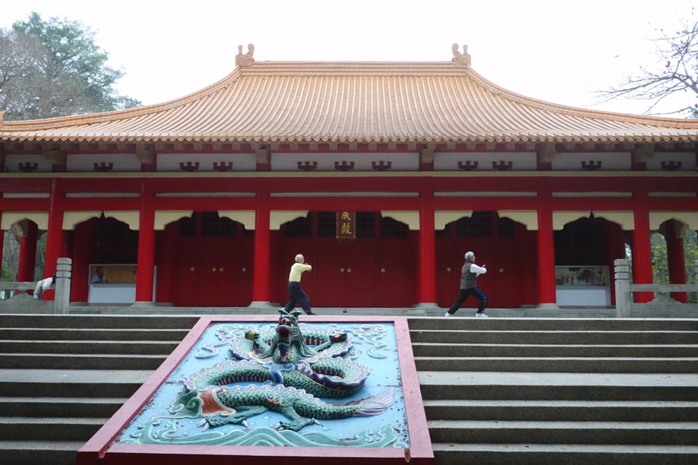 a large building with steps leading up to it