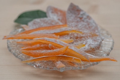 Bright, crisp dehydrated vegetable slices displayed in a neat, inviting pattern.