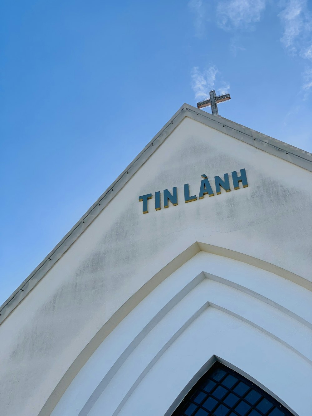 a church with a cross on top of it