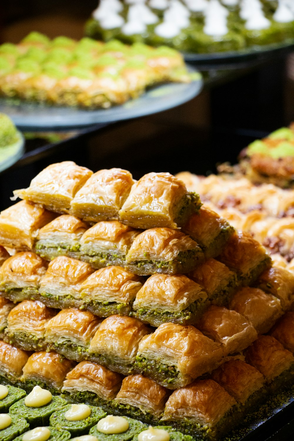 a close up of a tray of food