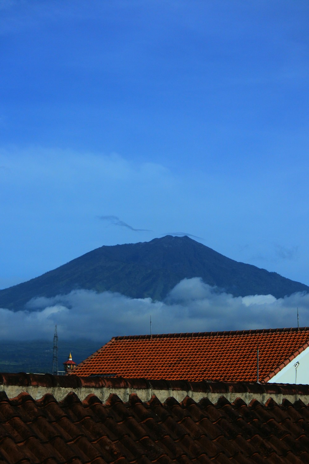 a view of a mountain in the distance