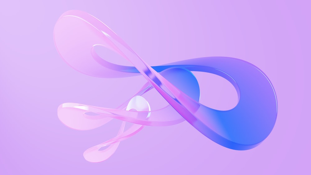 a pink and blue abstract design on a pink background