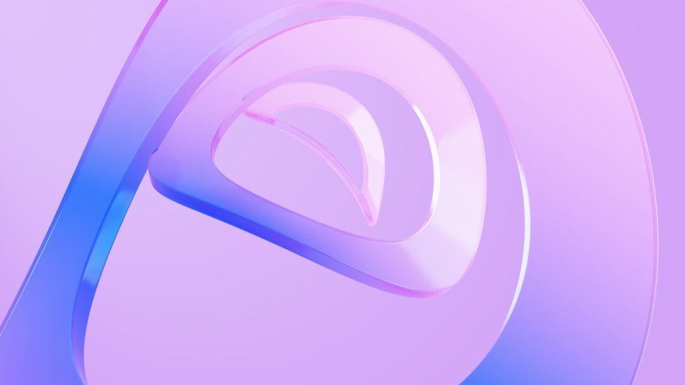 a pink and blue abstract background with a rounded shape