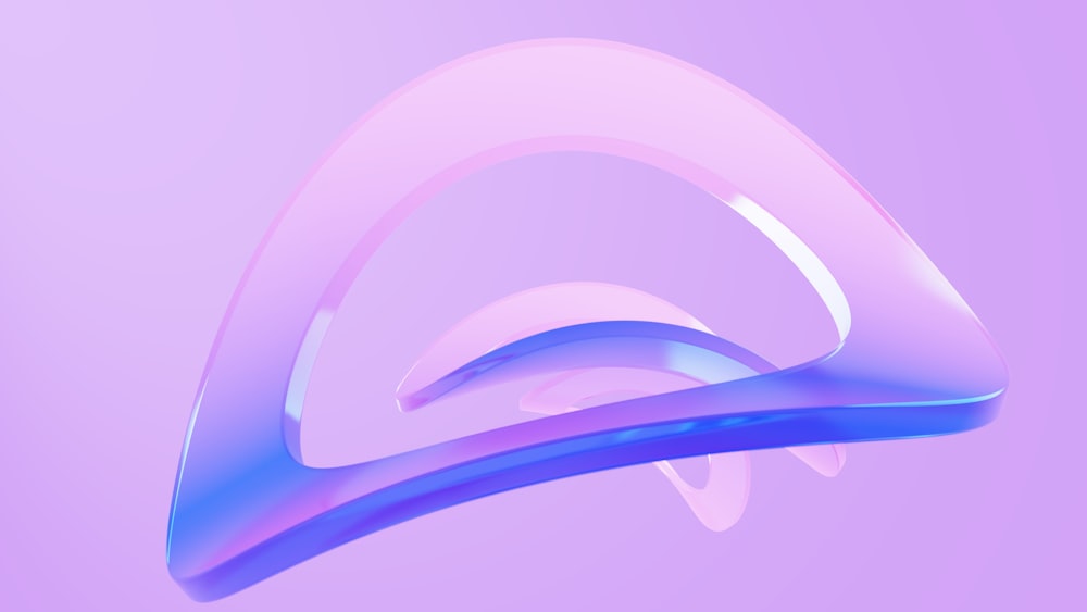 a purple and blue abstract design on a pink background