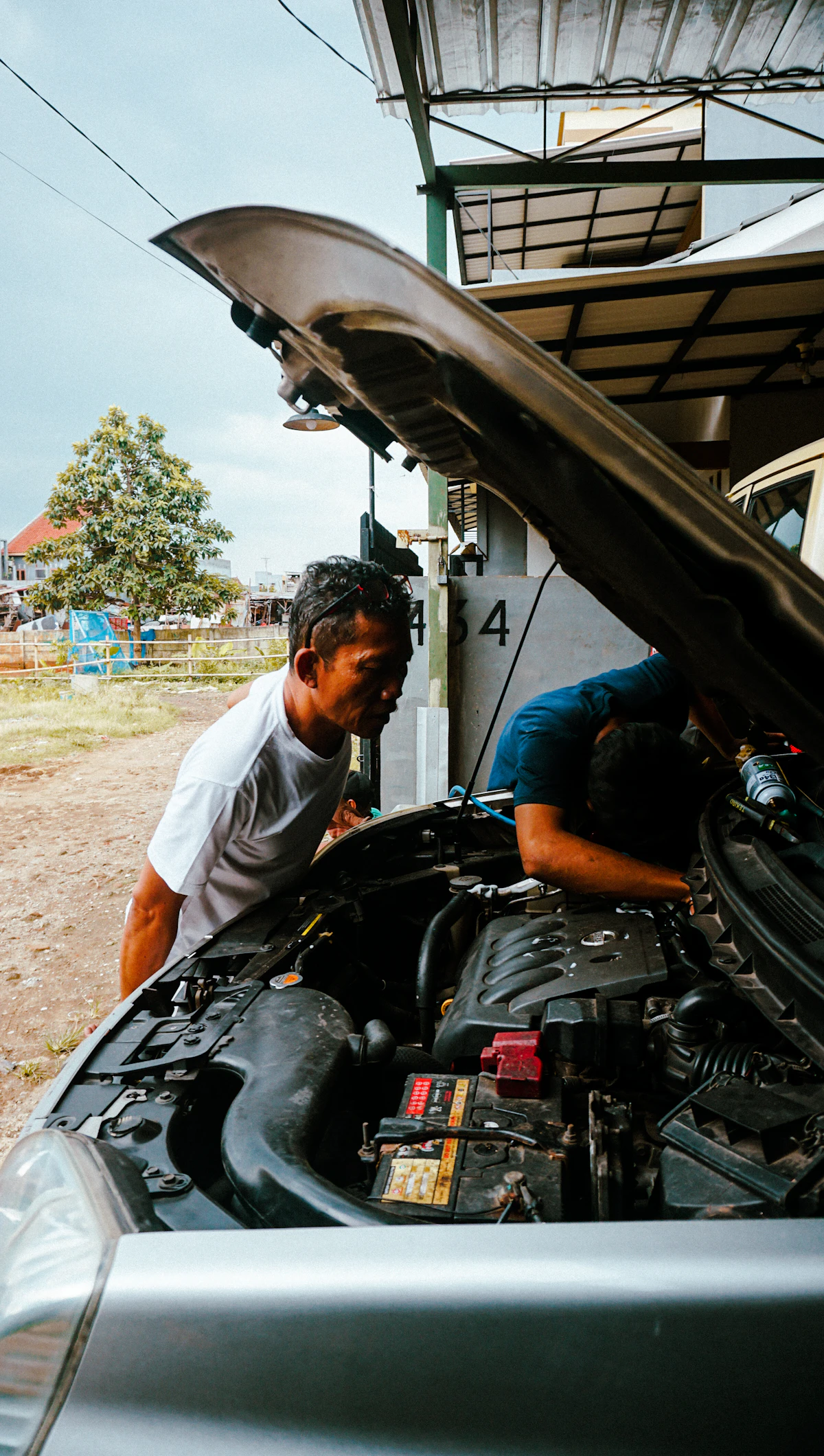 Mechanic repair workshop illustration