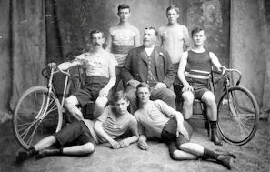 Historic black-and-white photo of the founding members of LinkIt
