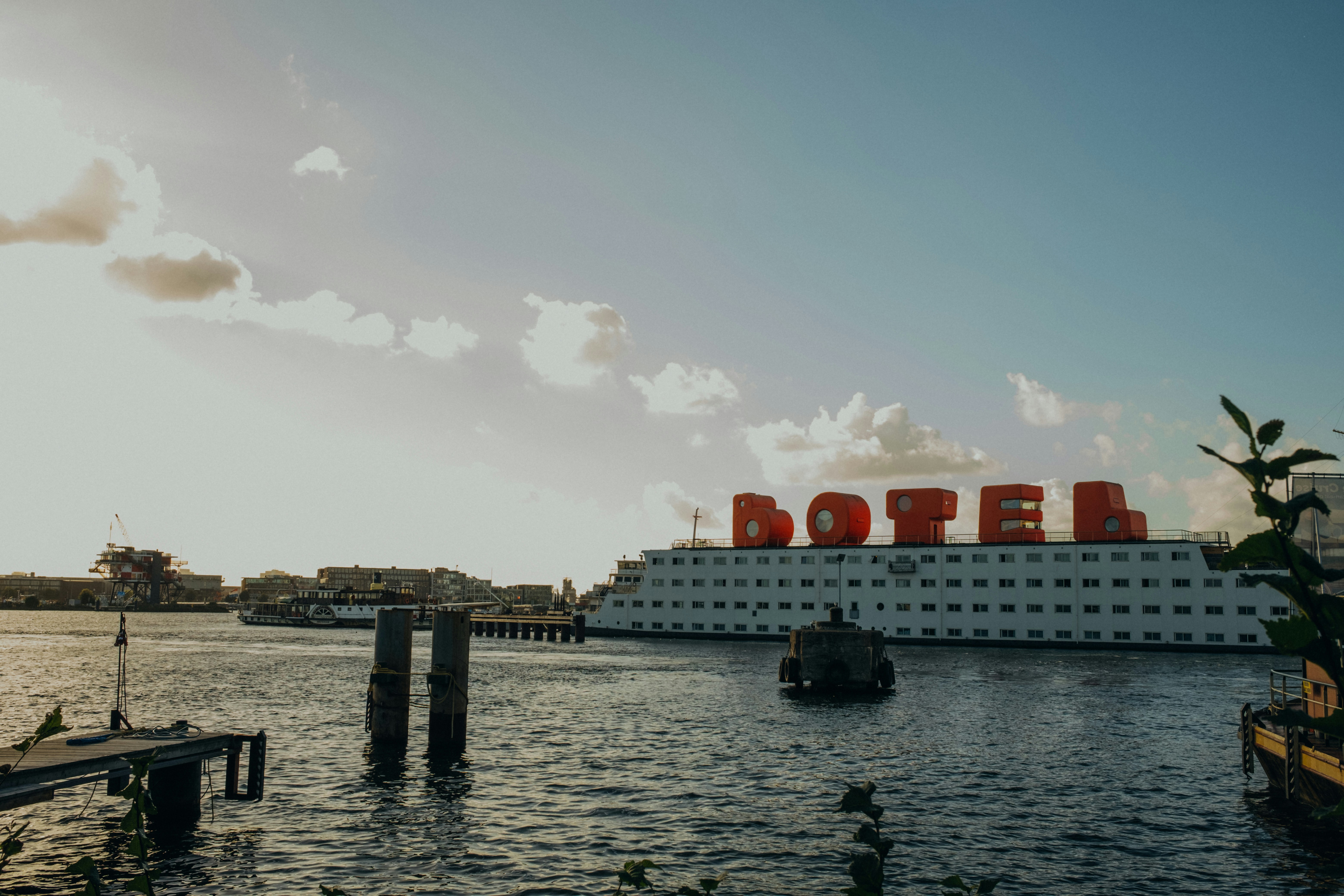 a large cruise ship in a body of water