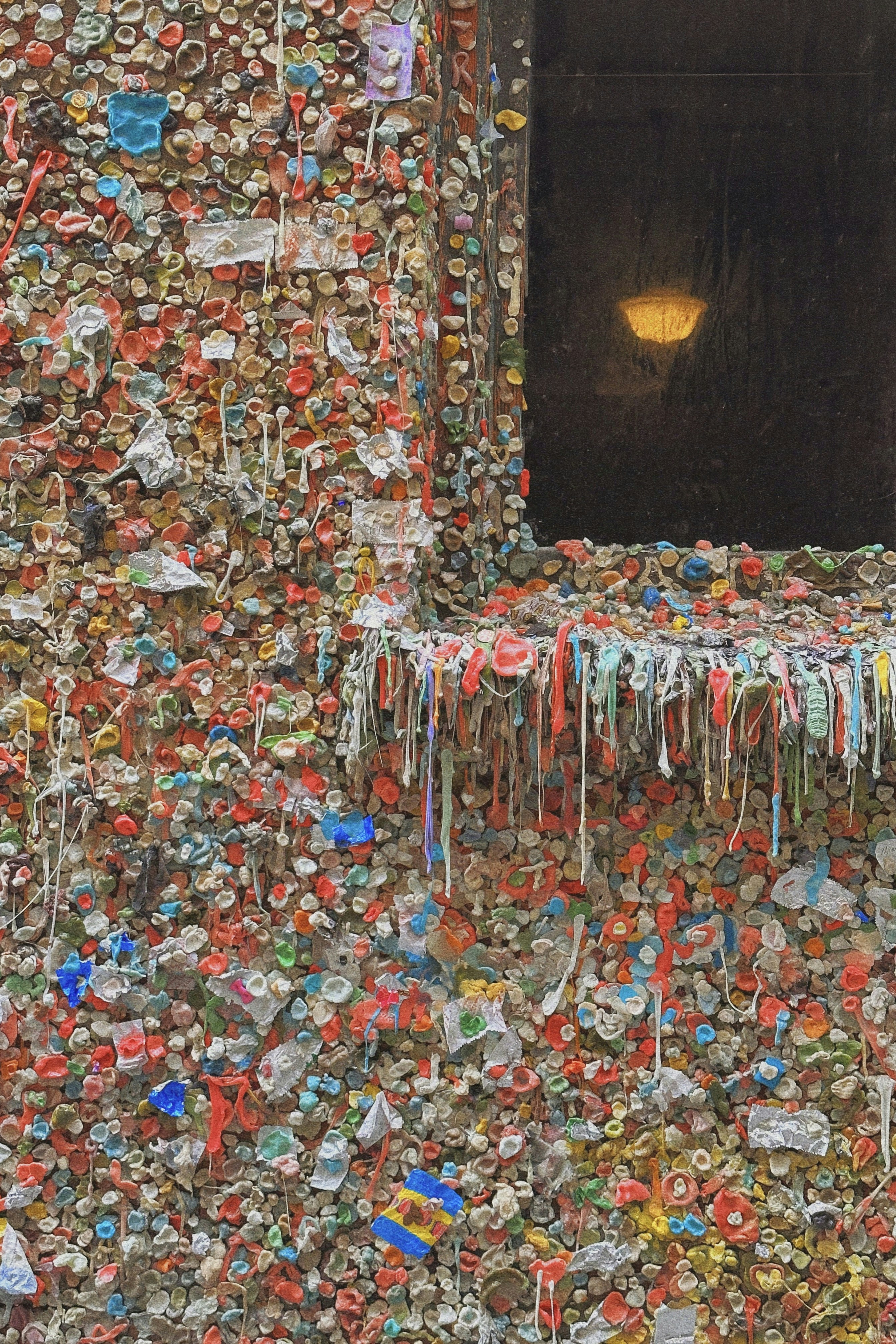 a building covered in lots of bottle caps