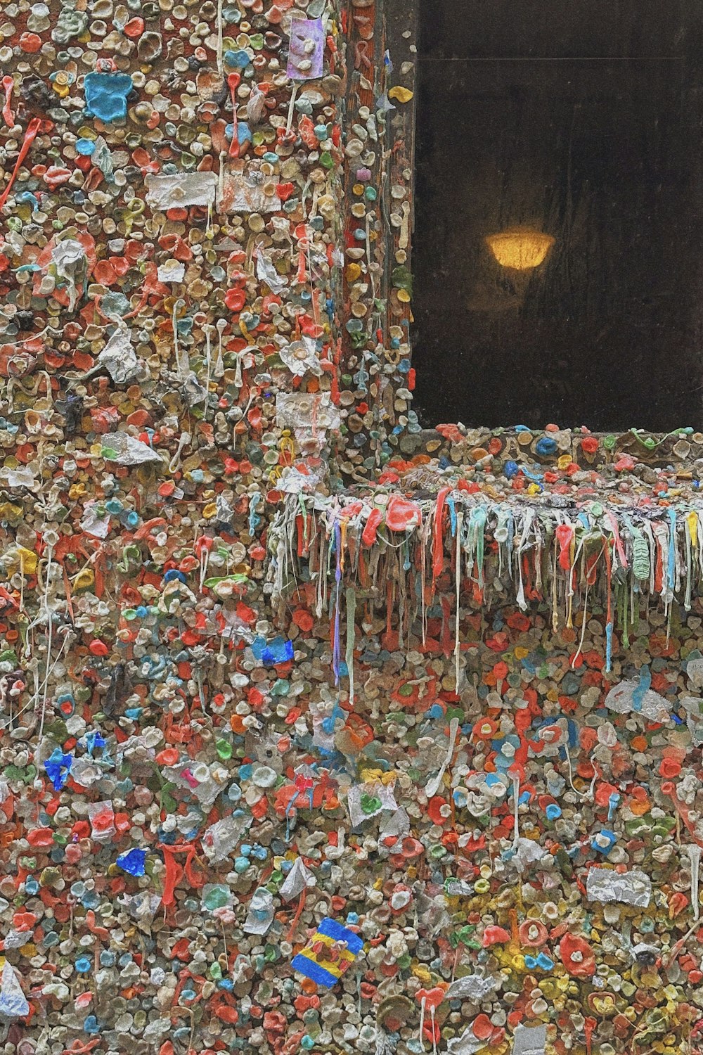 a building covered in lots of bottle caps