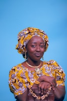 Turquoise and yellow headbands displayed with colorful summer outfits