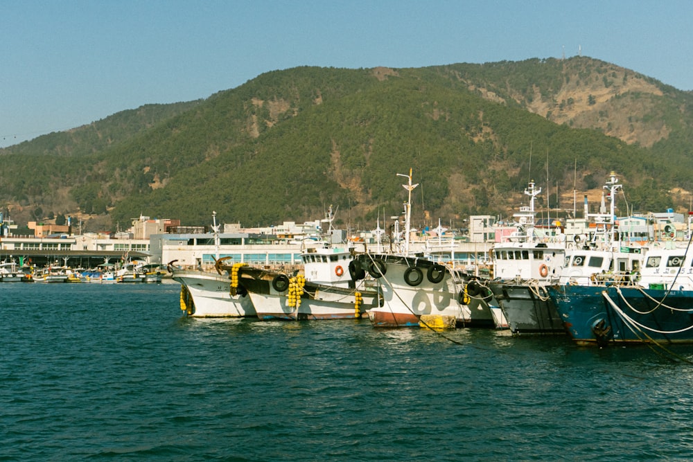 a couple of boats that are in the water