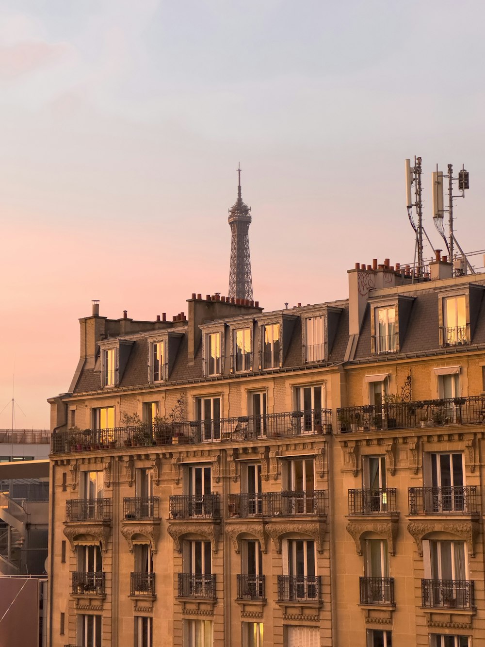 the eiffel tower towering over the city of paris