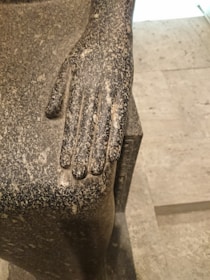 A close-up of a handcrafted sculpture highlighting intricate details.