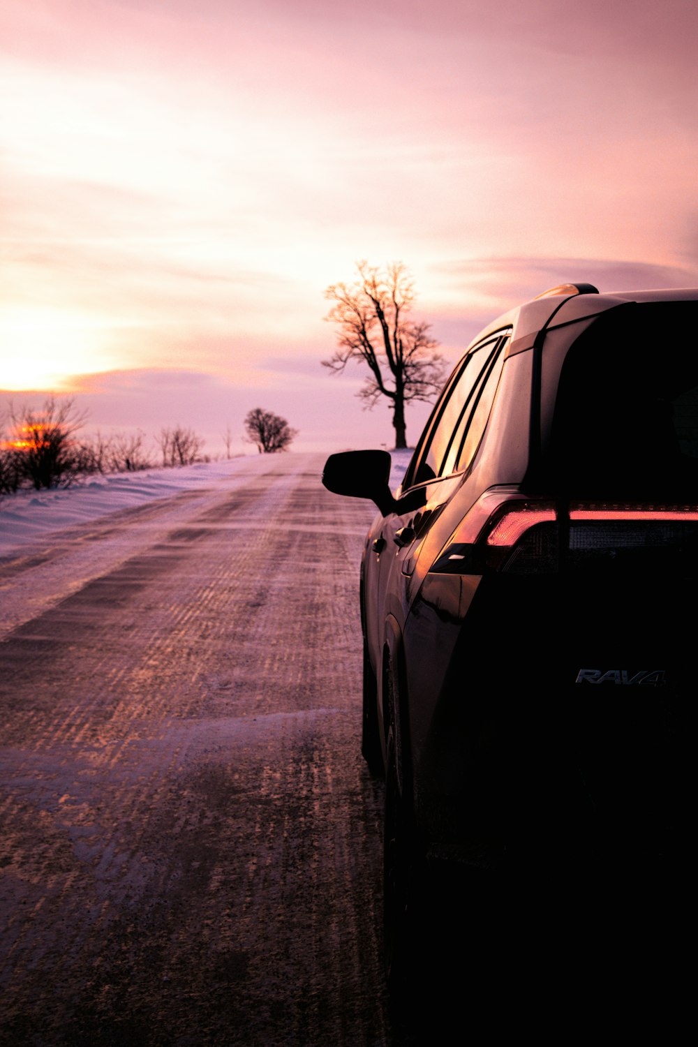 a car parked on the side of the road