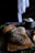 A cozy kitchen scene with freshly baked bread on a wooden table.