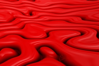 a red background with wavy lines