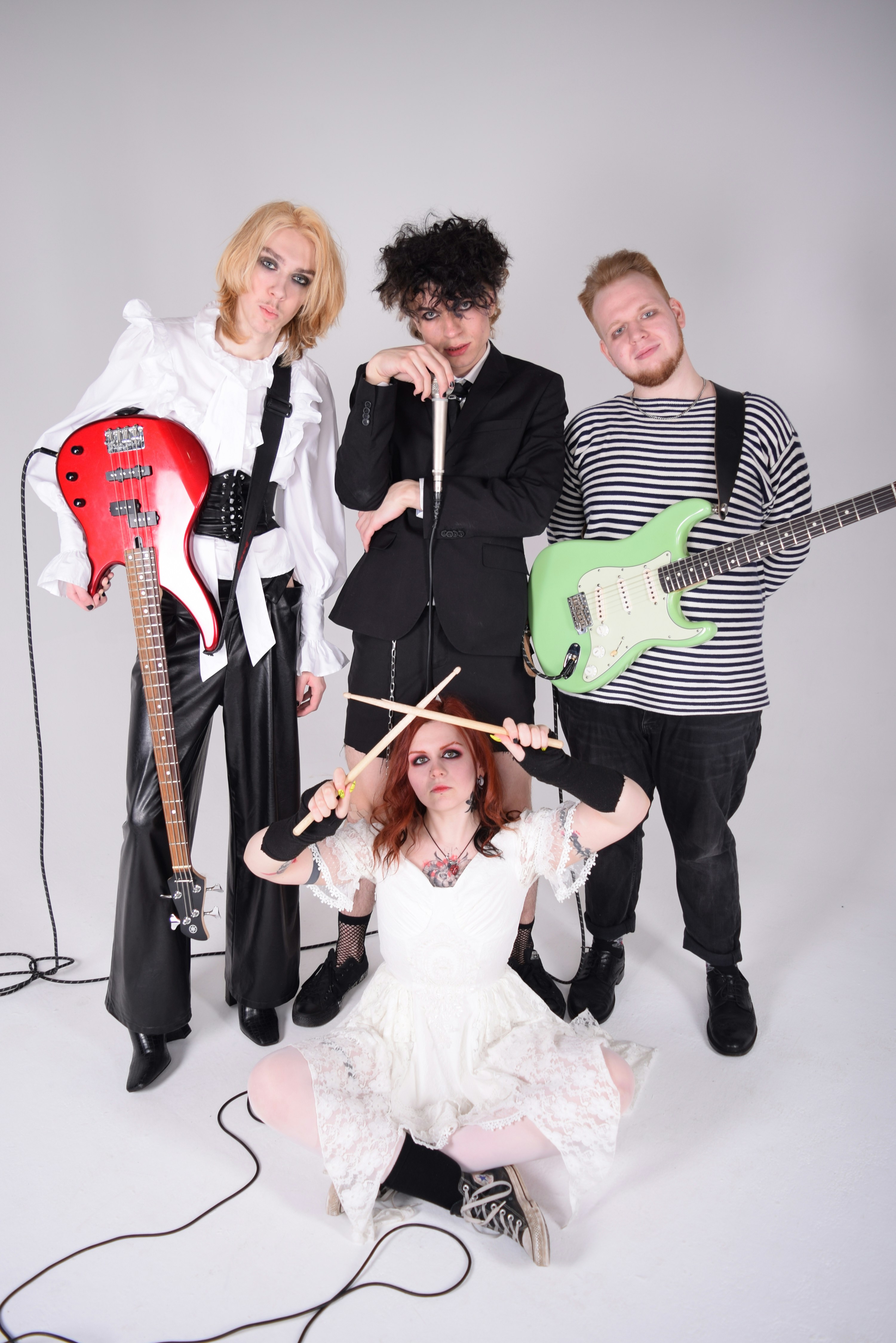 a group of people standing next to each other