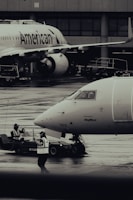 Students practicing airport management skills in a hands-on training session outdoors.