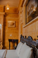 An inviting interior of a homestay showcasing traditional decor.