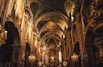 the interior of a church with gold decorations
