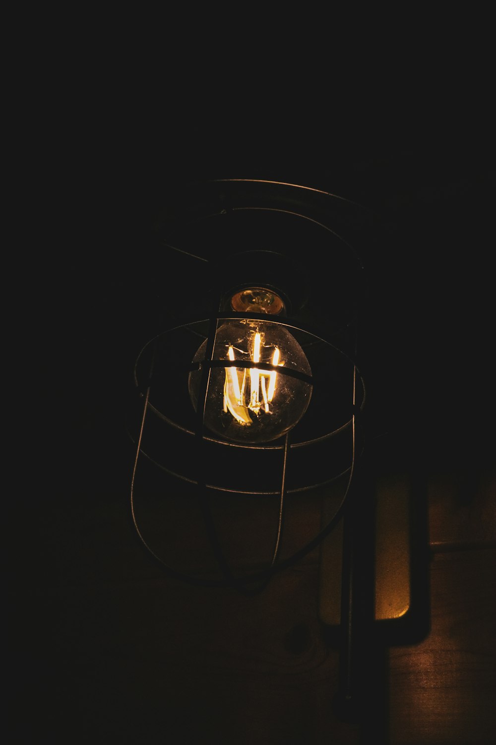 a light that is lit up in the dark