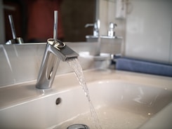 A satisfied customer with a new sink.