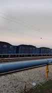 Coal trucks lined up ready to transport freshly mined coal.