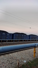 Railway cars filled with bulk coal ready for transport.
