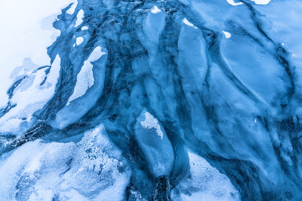 a very large ice formation in the middle of the ocean