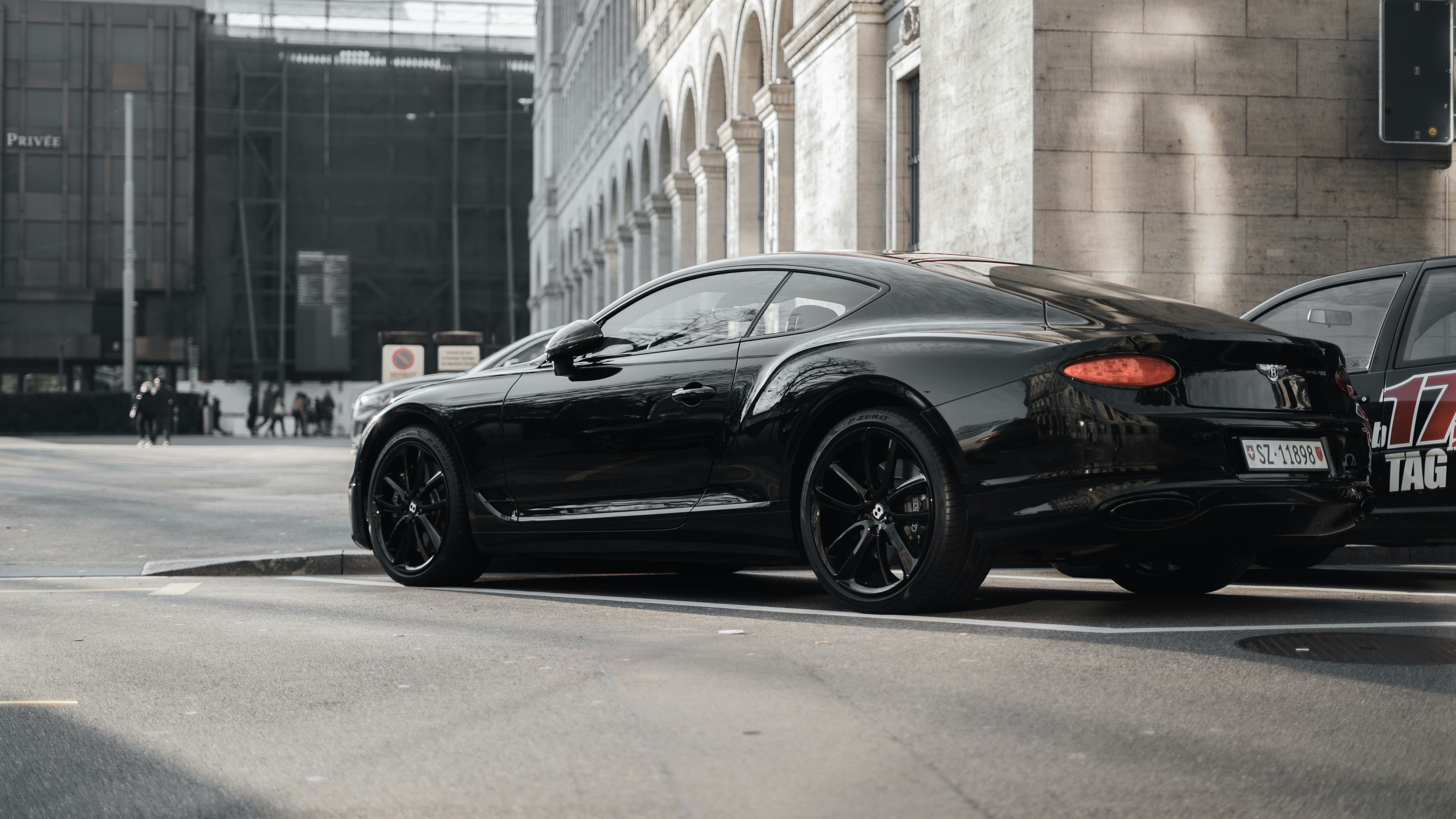 Black sports car detail