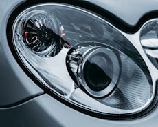 Close-up of a stylish auto lamp showcasing its design.