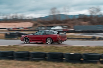 Exciting racing game screenshot showing a fast car on a winding track.