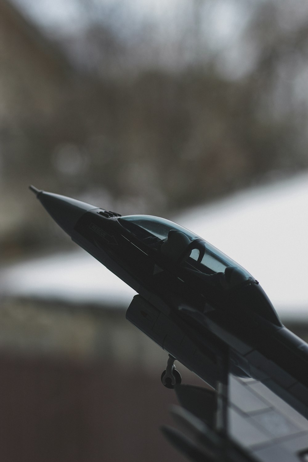 a toy model of a jet flying in the air