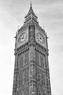 The iconic Big Ben clock tower in London, UK.