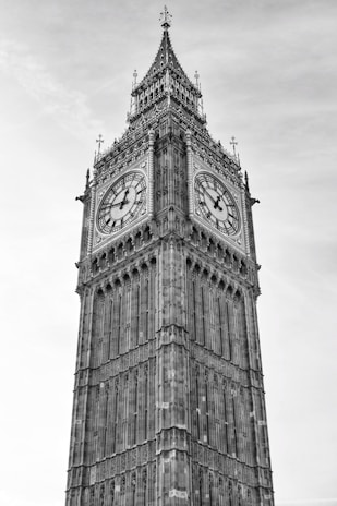 The iconic Big Ben clock tower in London, UK.