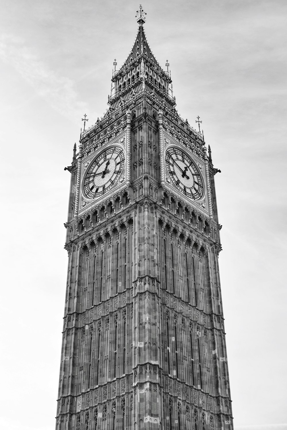 a black and white photo of big ben