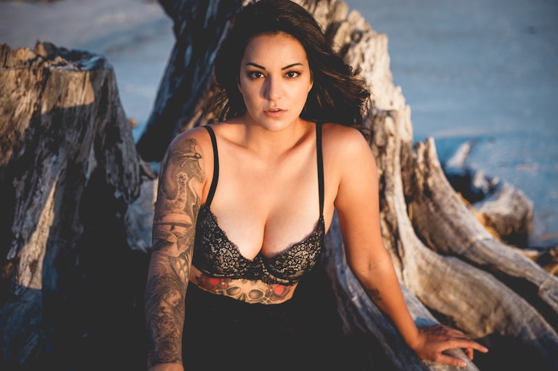 Tattooed woman outdoors