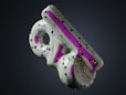 a 3d image of a purple and black object