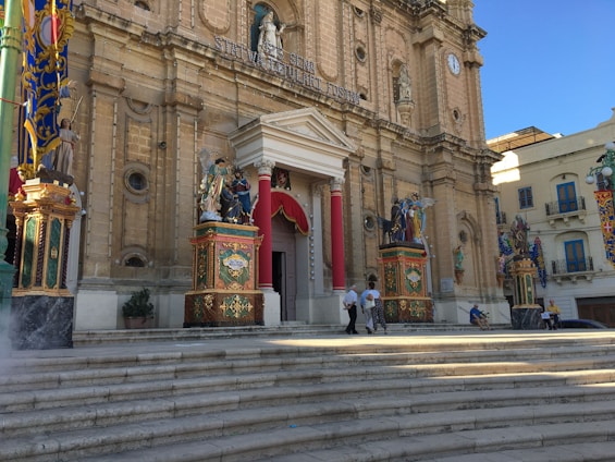 malta easter church festive scene