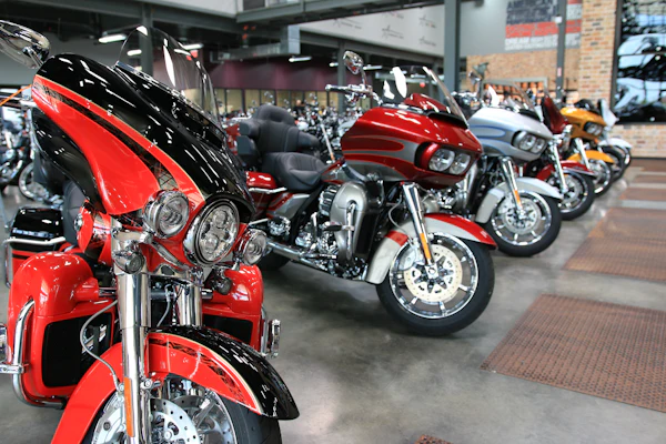 Row of motorcycles
