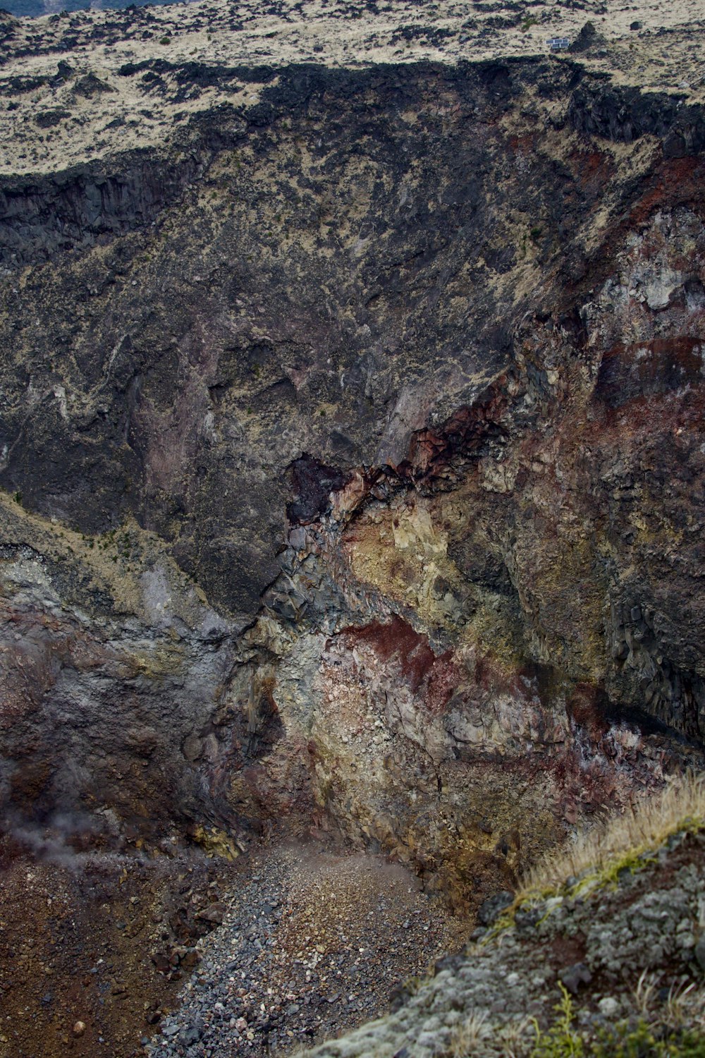 a mountain with a very large rock face