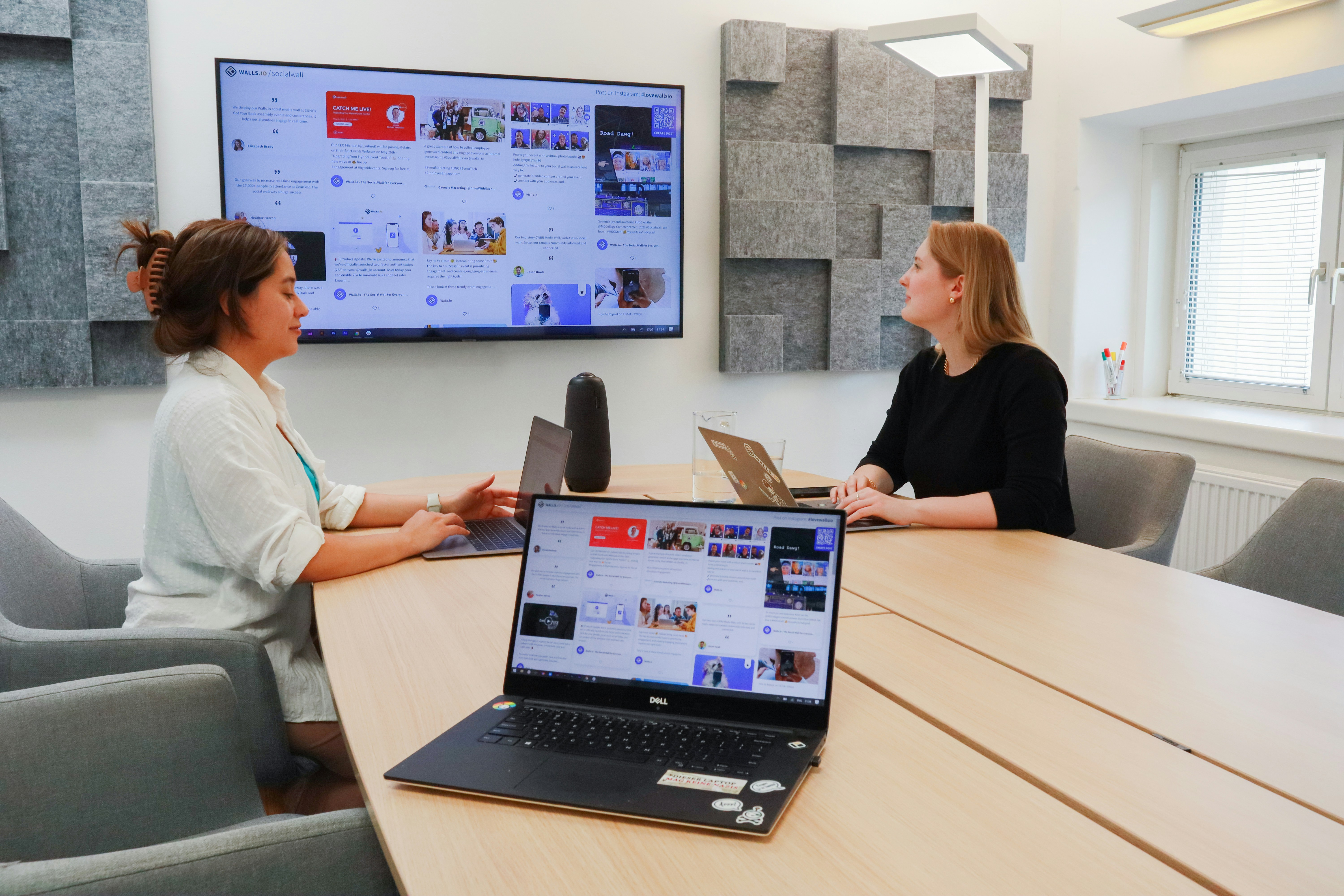 Two women meeting in office